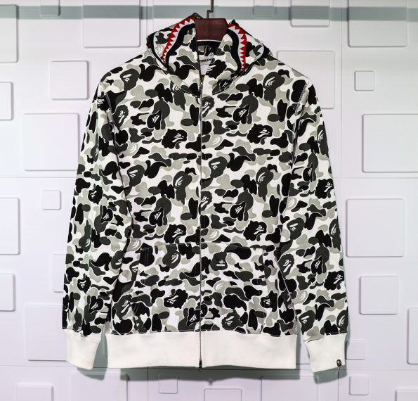 White Black Ghost Hoodie Bape