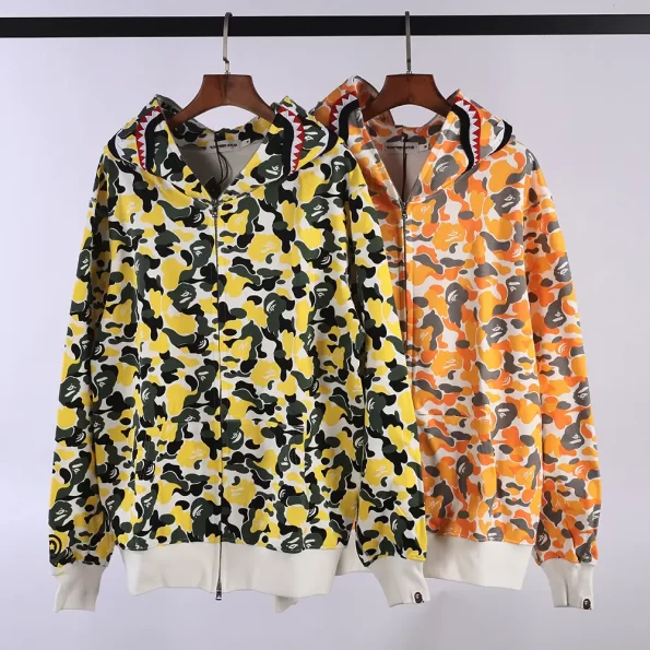 BAPE Shark Full Zip Hoodie (Yellow / Orange）