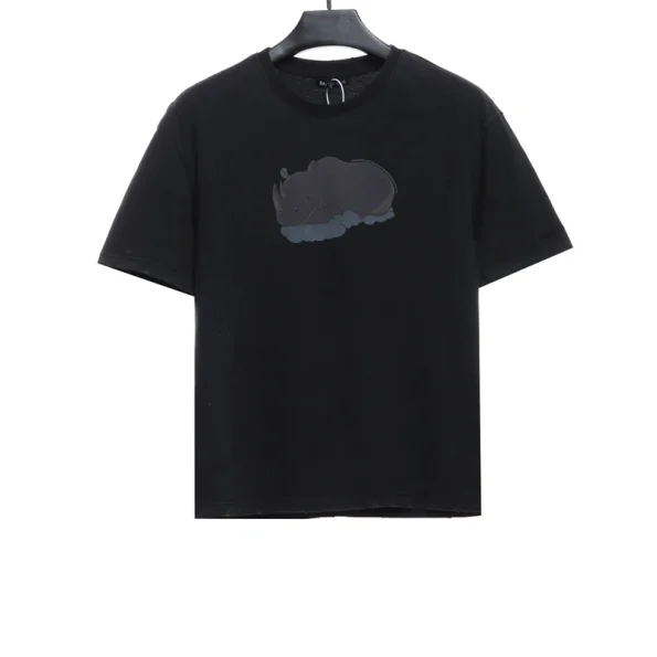Rhino Print Frayed Distressed T-Shirt