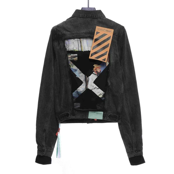 Oil-washed denim jacket