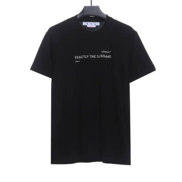 Reverse Letter Slogan Short Sleeve